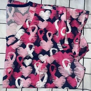 Women’s breast cancer awareness scrub top